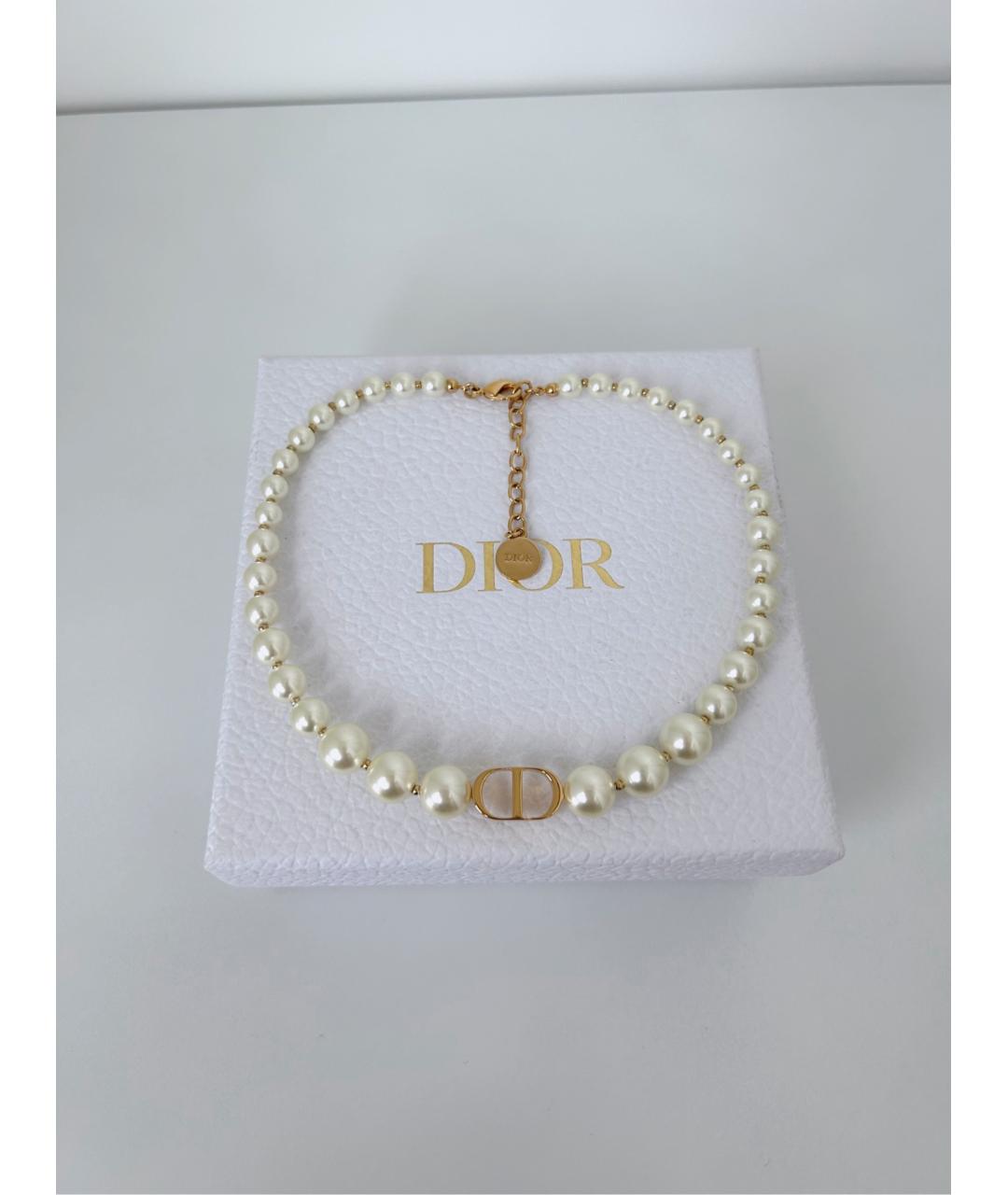 CHRISTIAN DIOR Серебряное жемчужное колье, фото 5