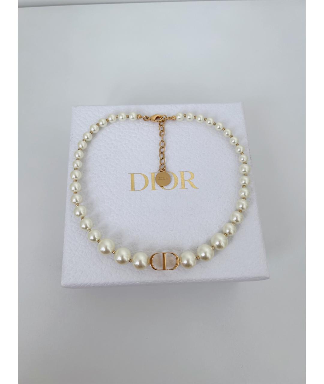 CHRISTIAN DIOR Серебряное жемчужное колье, фото 8