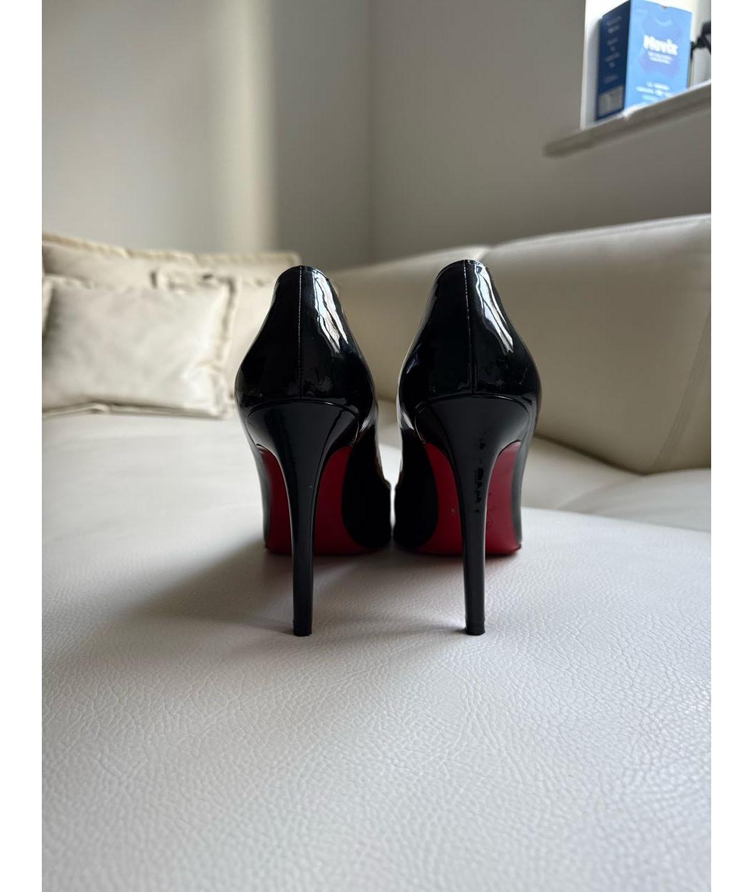 CHRISTIAN LOUBOUTIN Черные туфли из лакированной кожи, фото 4