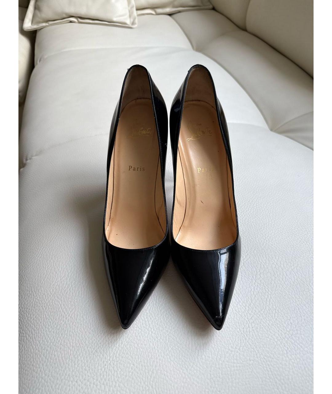 CHRISTIAN LOUBOUTIN Черные туфли из лакированной кожи, фото 2