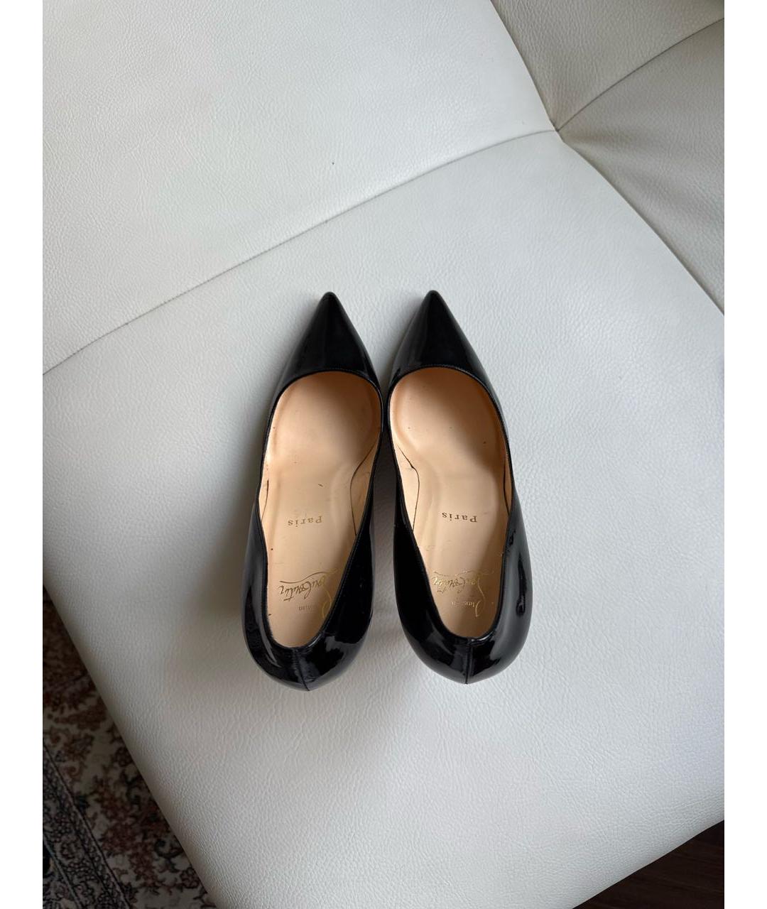 CHRISTIAN LOUBOUTIN Черные туфли из лакированной кожи, фото 3