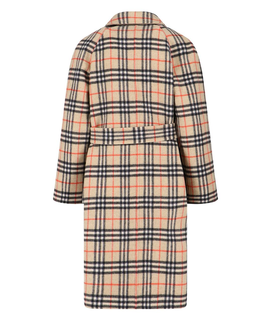 BURBERRY Бежевое шерстяное пальто, фото 7
