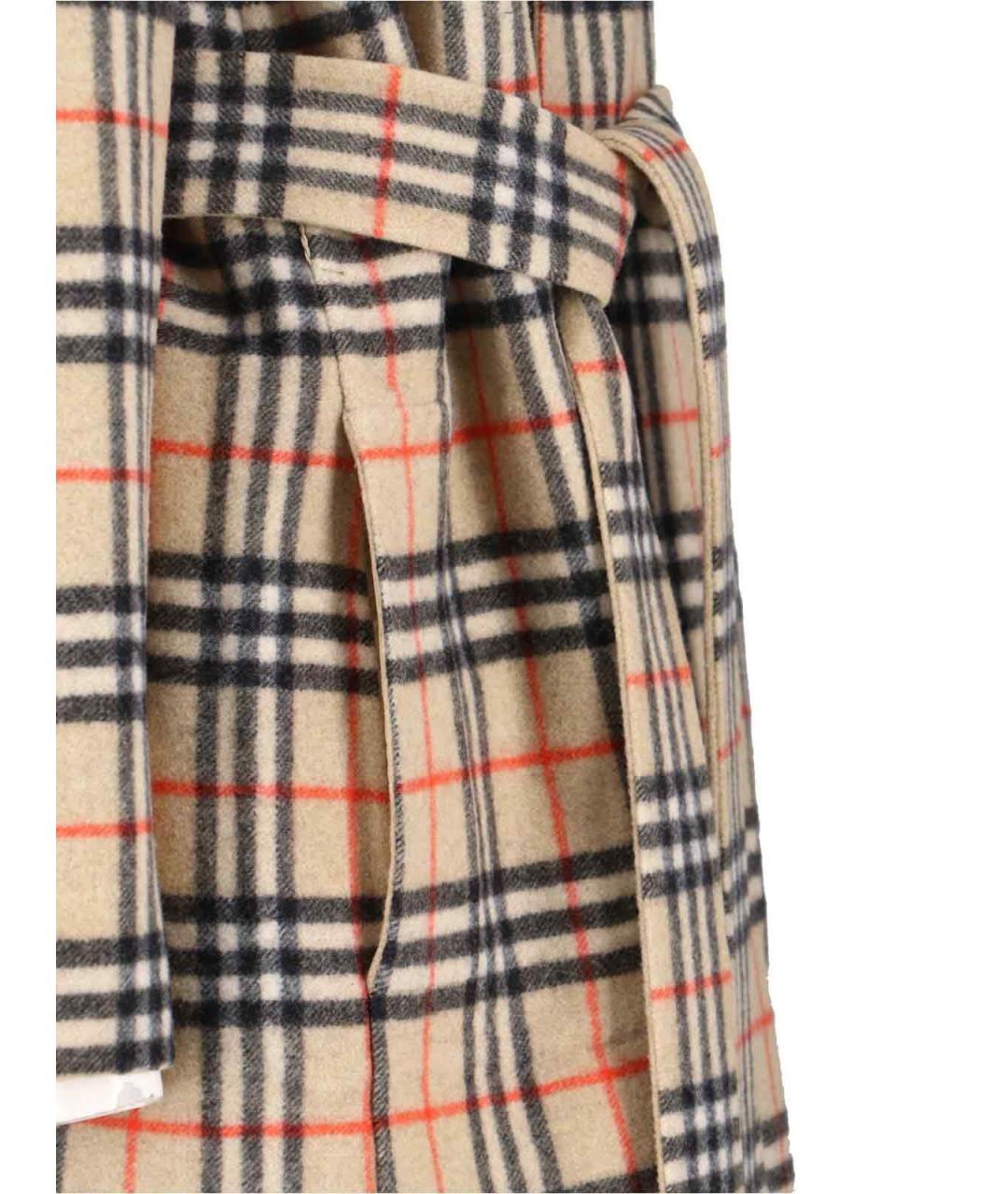 BURBERRY Бежевое шерстяное пальто, фото 5