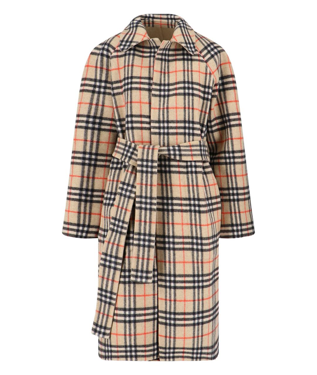 BURBERRY Бежевое шерстяное пальто, фото 6