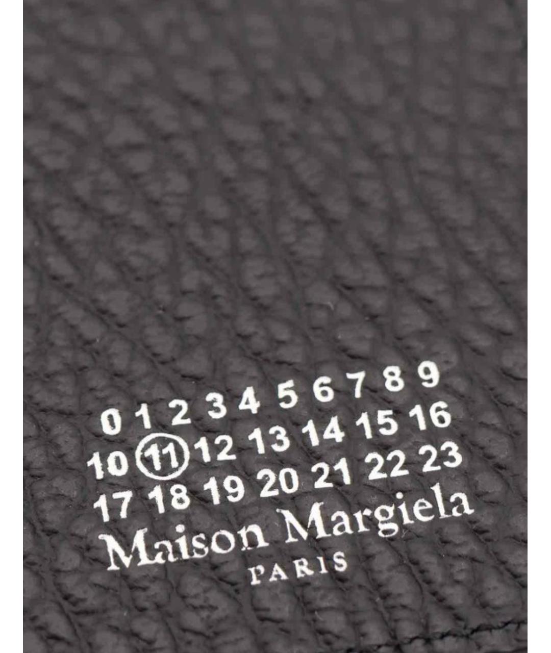 MAISON MARGIELA Черный кожаный кардхолдер, фото 3