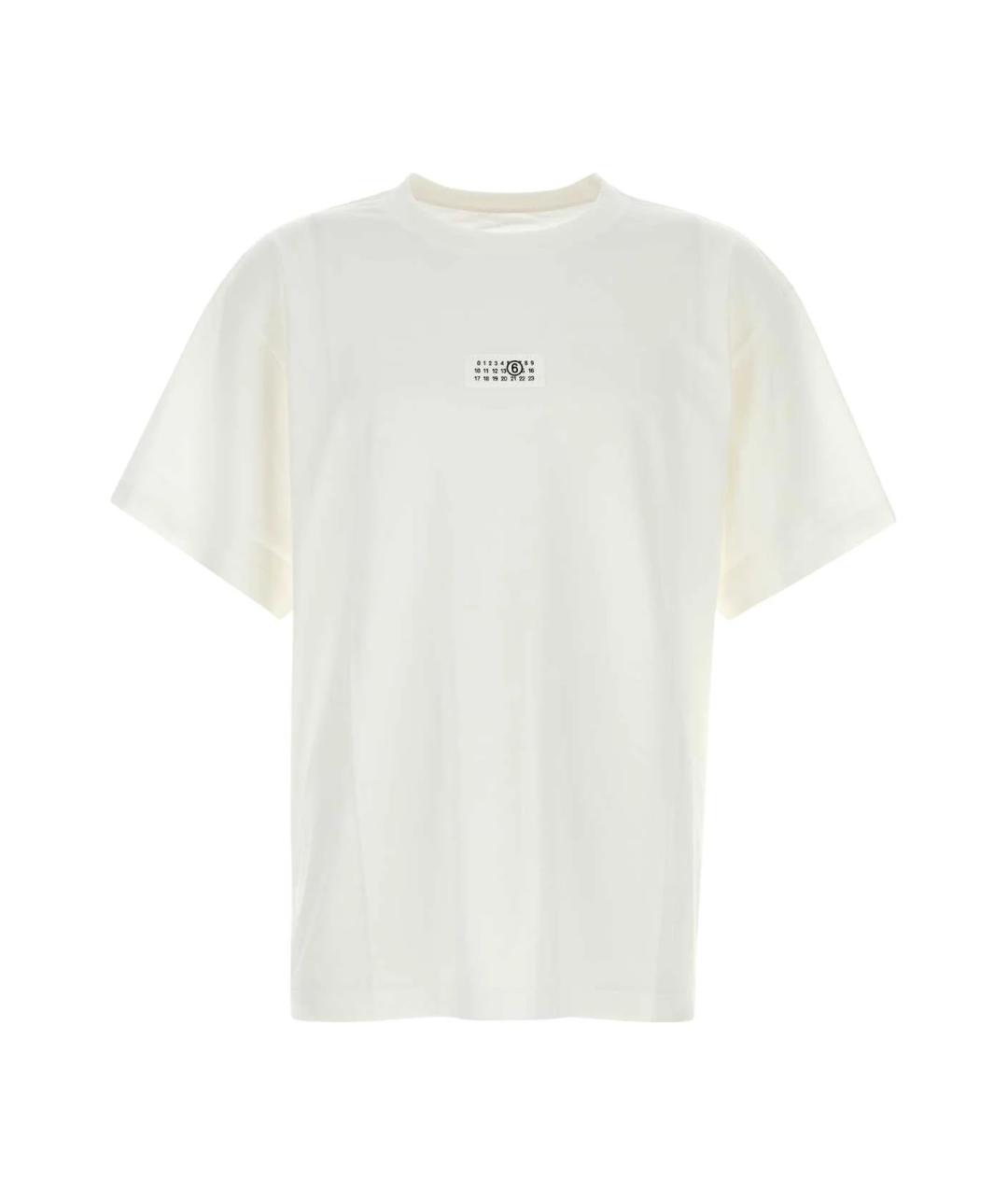 MM6 MAISON MARGIELA Белая хлопковая футболка, фото 1