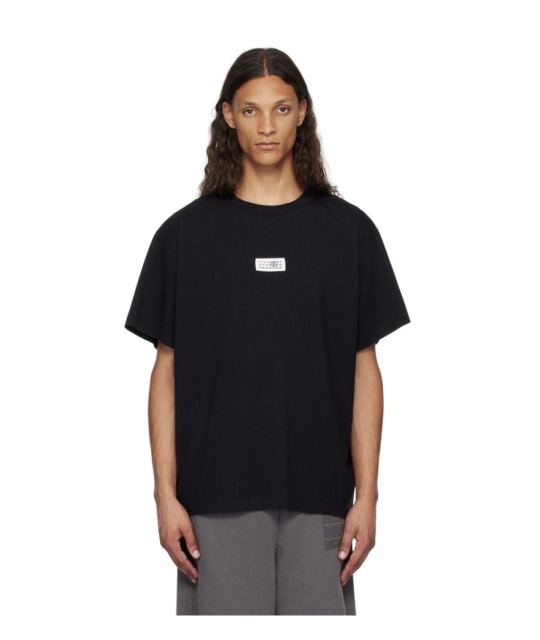 MM6 MAISON MARGIELA Черная хлопковая футболка, фото 2