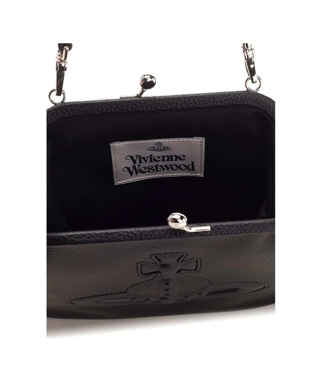 VIVIENNE WESTWOOD Черная сумка тоут из искусственной кожи, фото 4