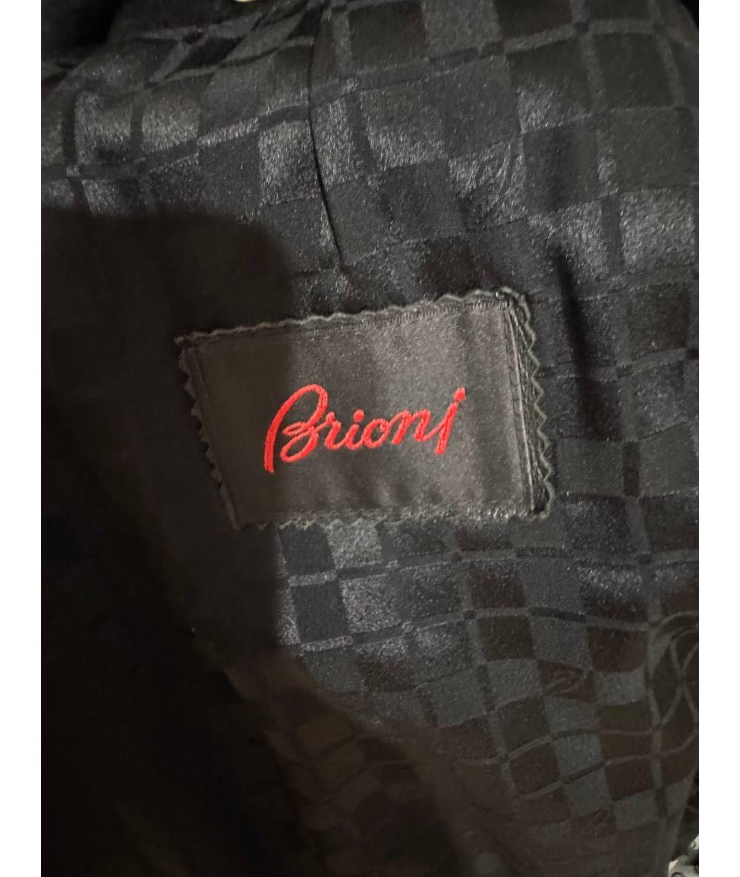BRIONI Черное шерстяное пальто, фото 3