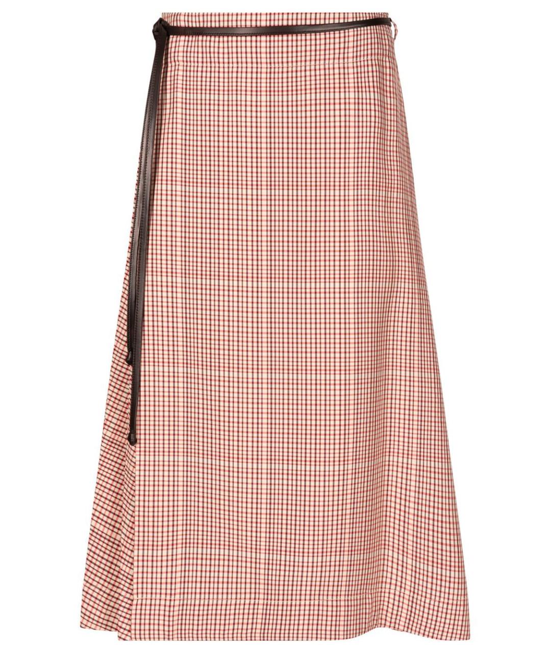 BOTTEGA VENETA Розовая полиэстеровая юбка миди, фото 1