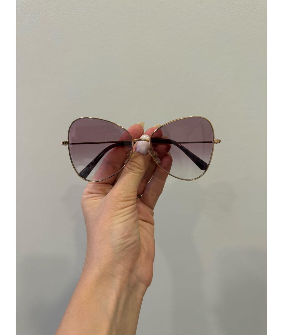 DOLCE&GABBANA Розовые металлические солнцезащитные очки, фото 3