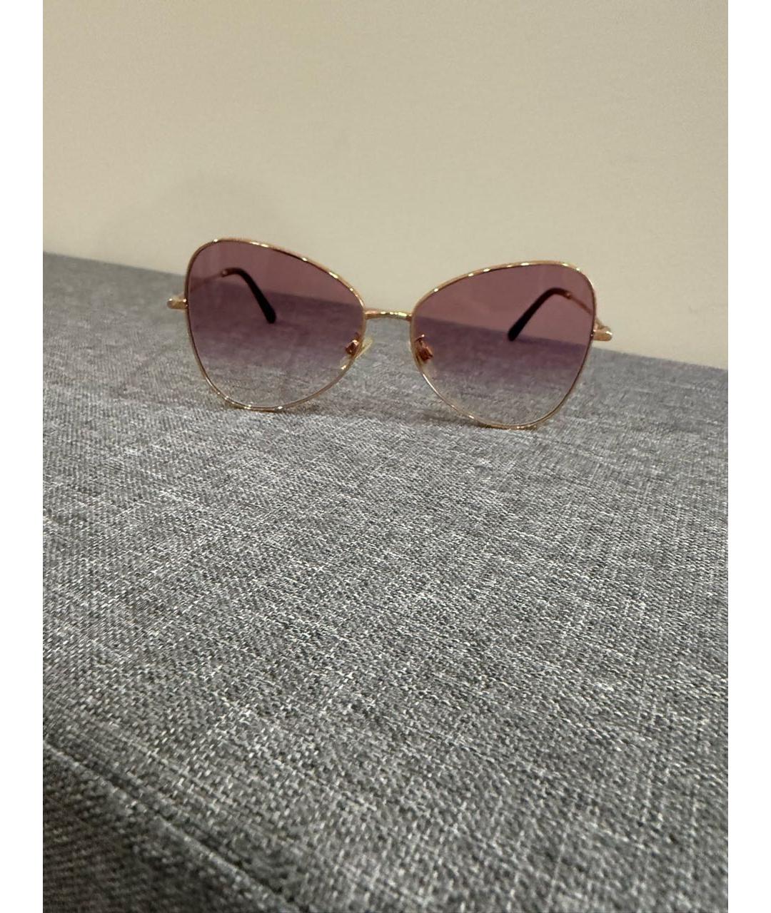 DOLCE&GABBANA Розовые металлические солнцезащитные очки, фото 4