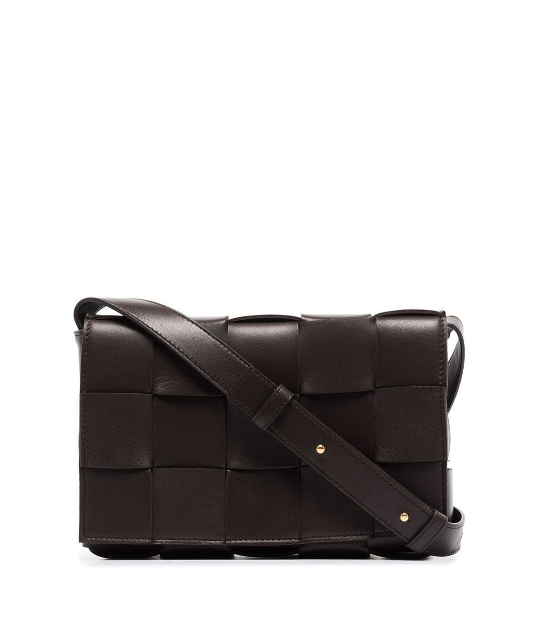 BOTTEGA VENETA Коричневая кожаная сумка через плечо, фото 1