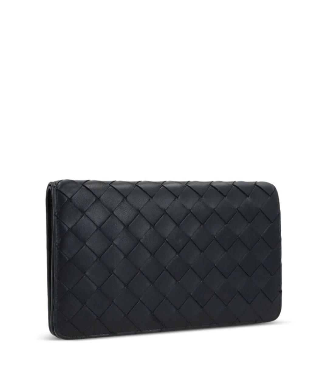 BOTTEGA VENETA Черный кожаный кошелек, фото 4