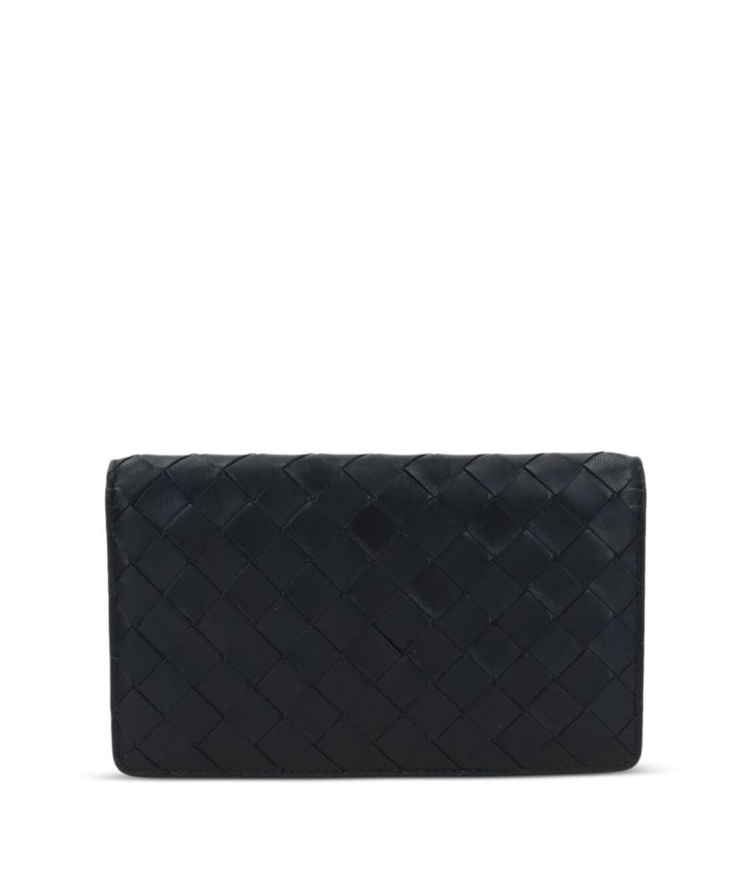 BOTTEGA VENETA Черный кожаный кошелек, фото 5