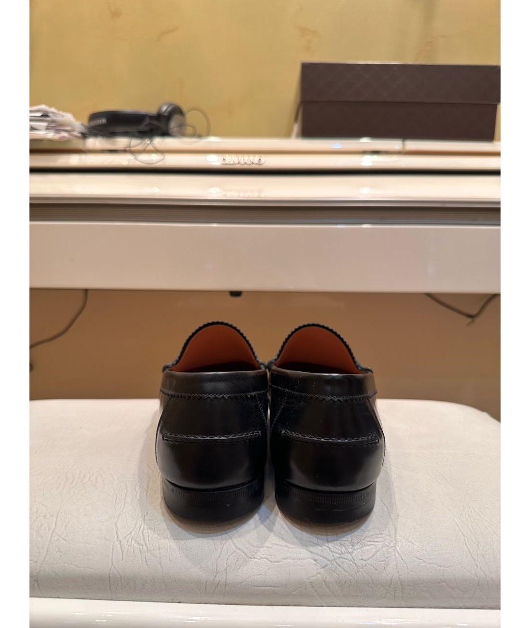 GUCCI Черные кожаные лоферы, фото 4