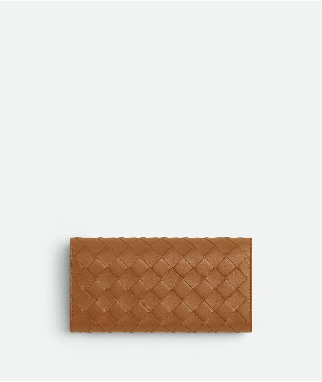 BOTTEGA VENETA Коричневый кожаный кошелек, фото 3