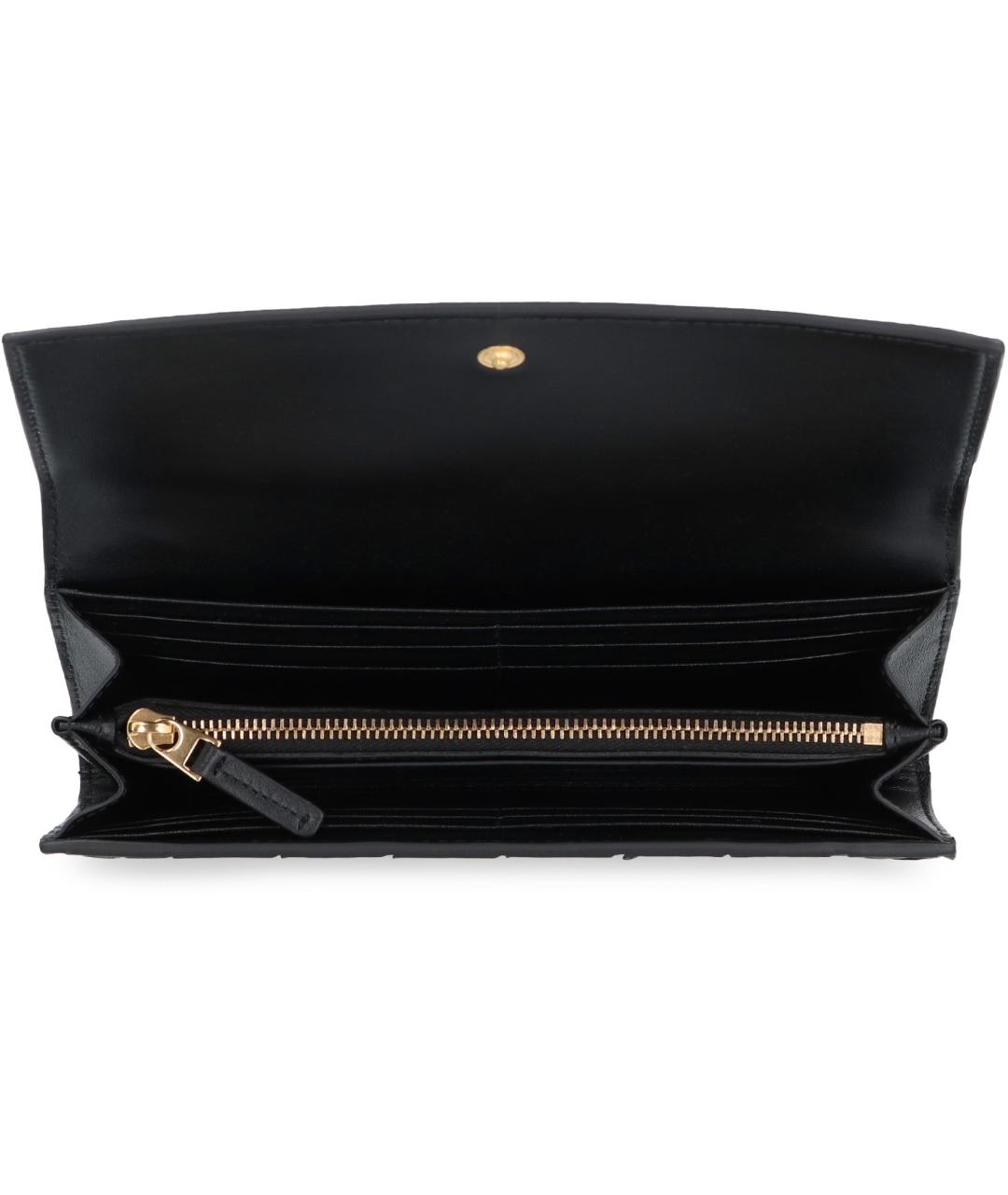 BOTTEGA VENETA Черный кожаный кошелек, фото 3