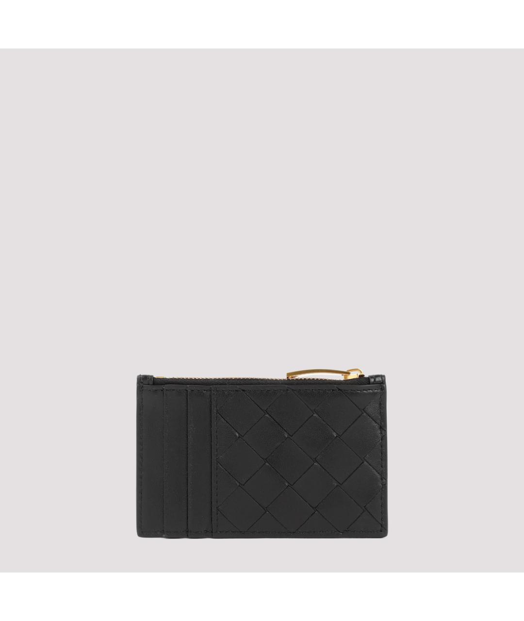BOTTEGA VENETA Черный кожаный кардхолдер, фото 2