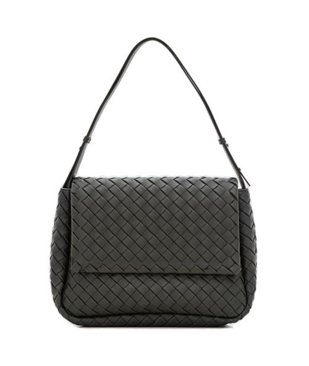 BOTTEGA VENETA Зеленая кожаная сумка на плечо, фото 1