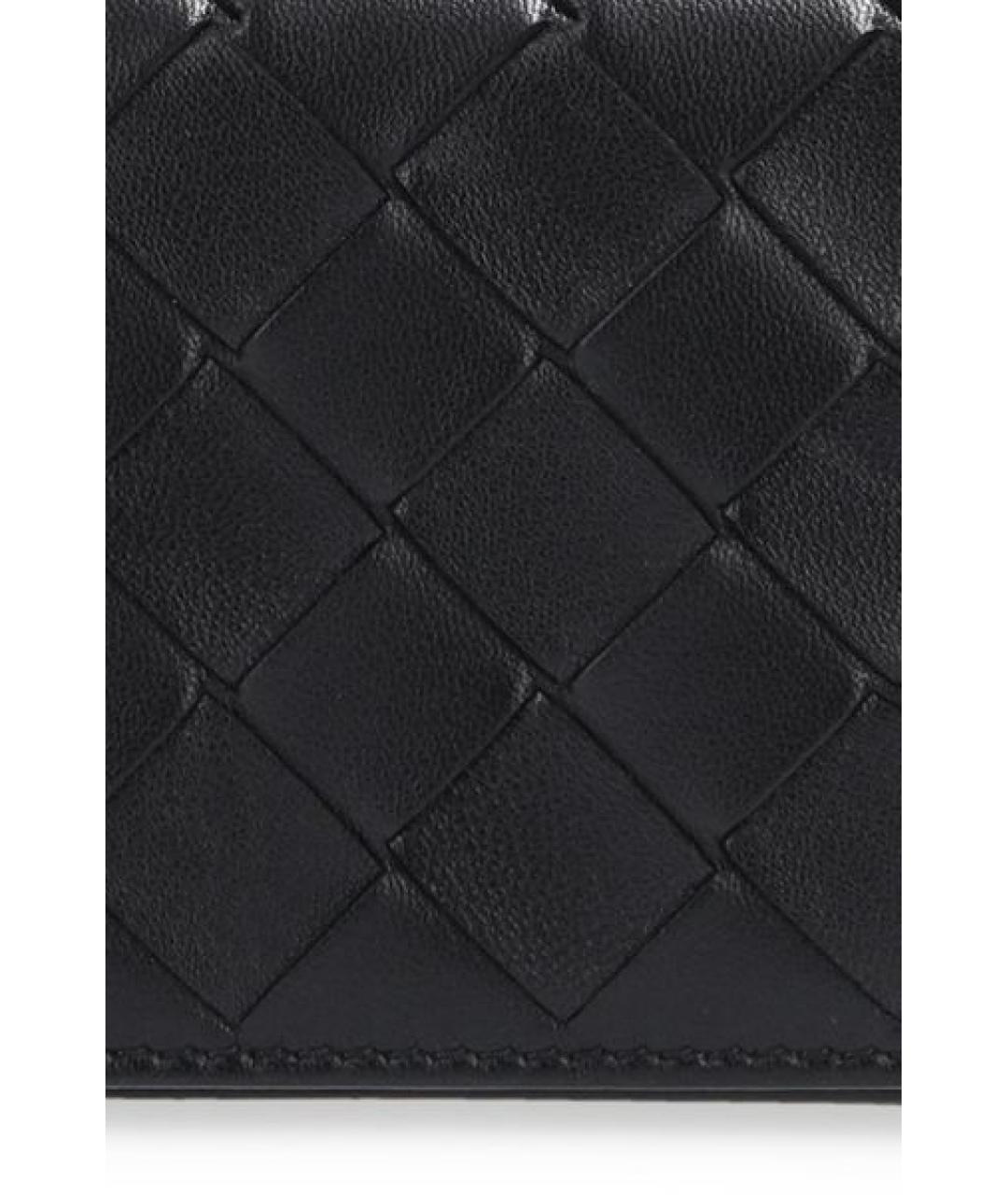 BOTTEGA VENETA Черный кожаный кардхолдер, фото 5