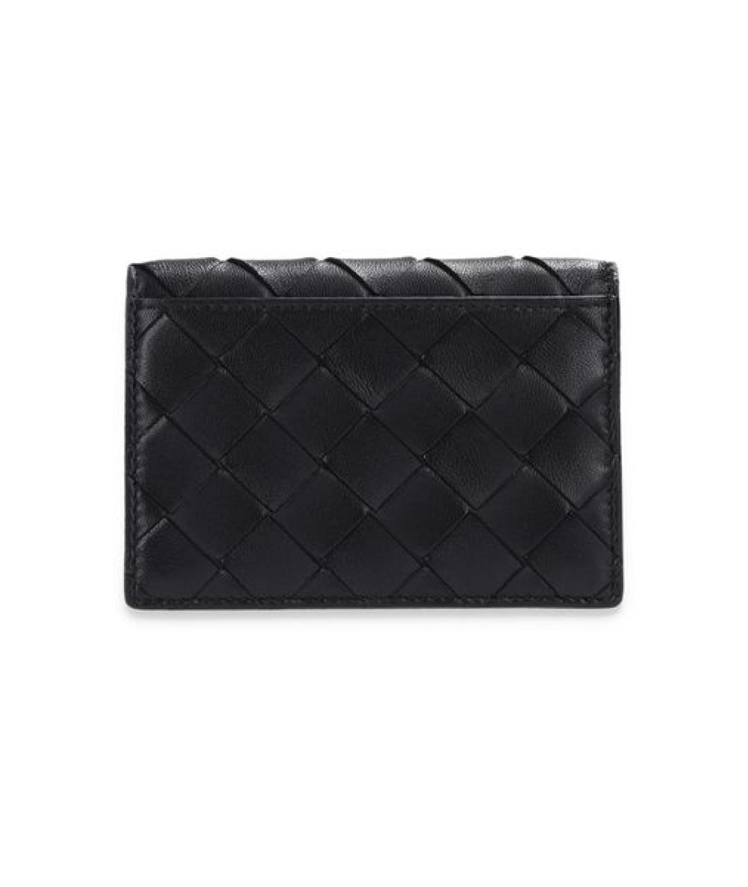 BOTTEGA VENETA Черный кожаный кардхолдер, фото 2