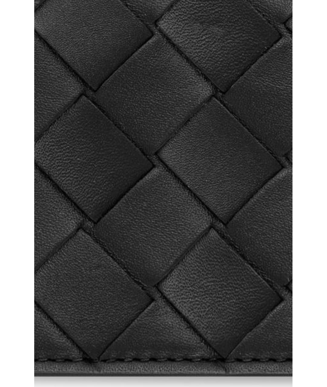 BOTTEGA VENETA Черный кожаный кардхолдер, фото 4