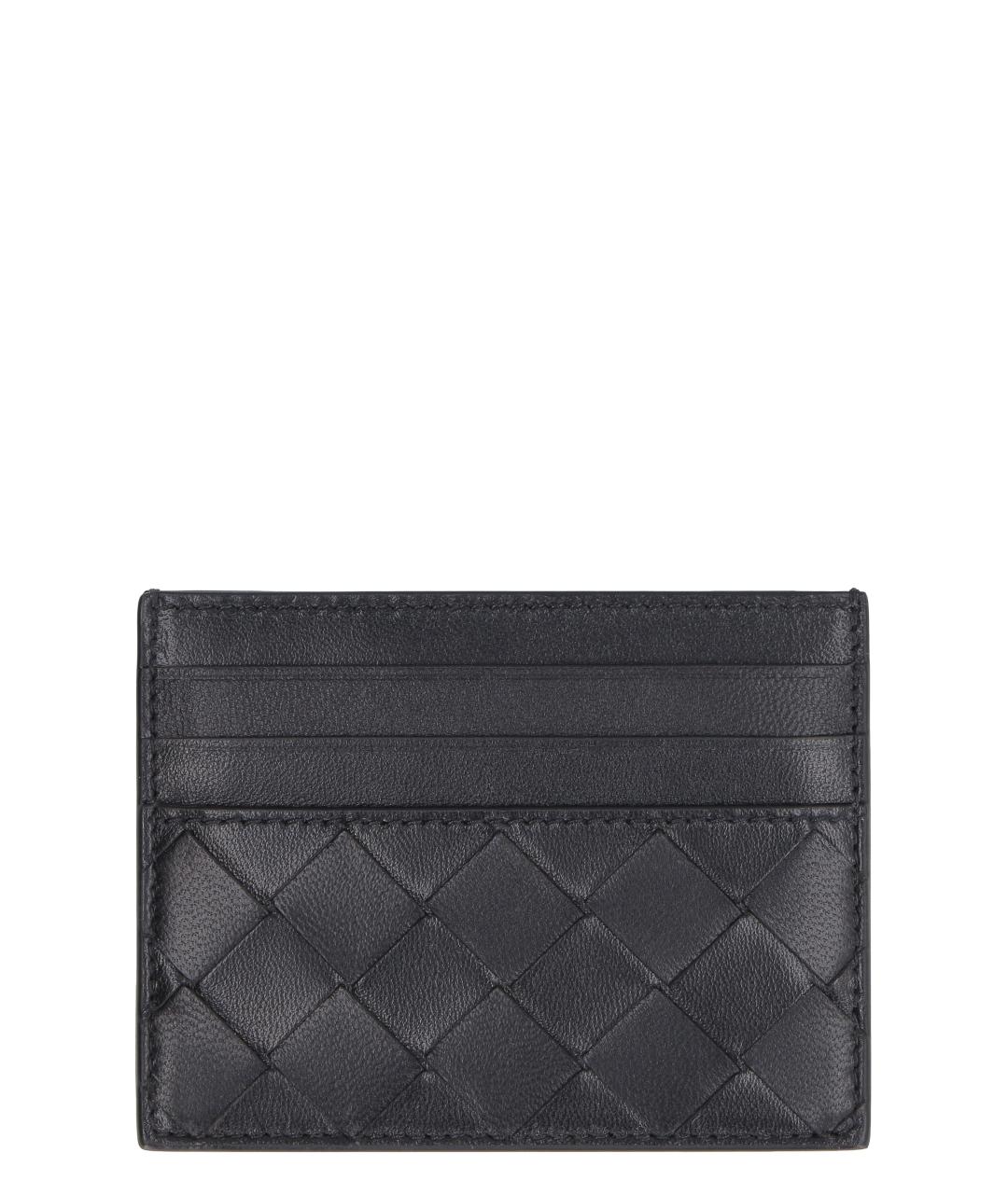 BOTTEGA VENETA Черный кожаный кардхолдер, фото 1