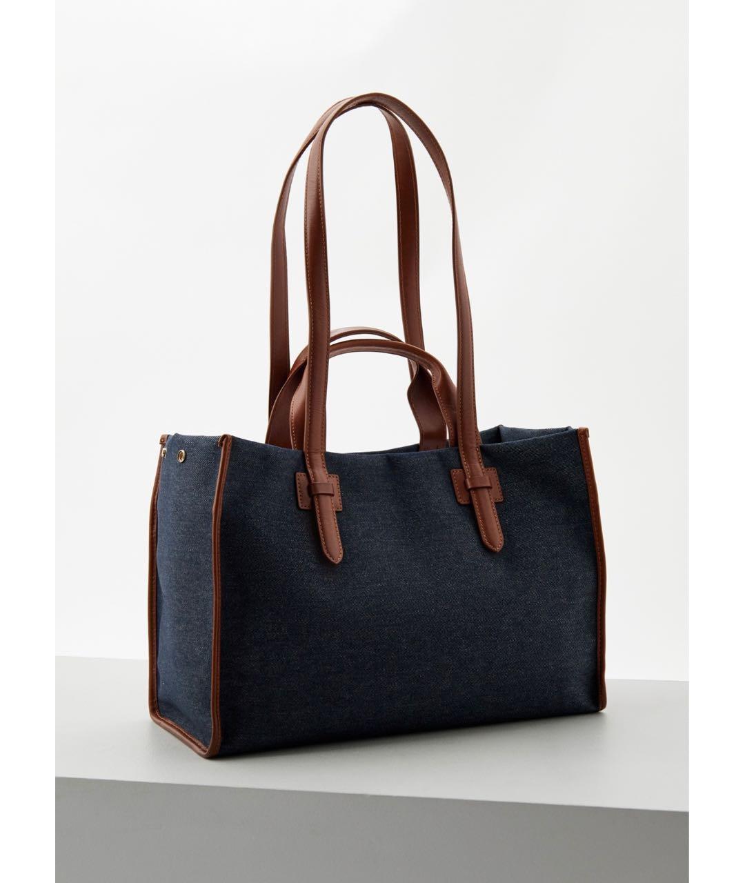 WEEKEND MAX MARA Темно-синяя сумка тоут, фото 2