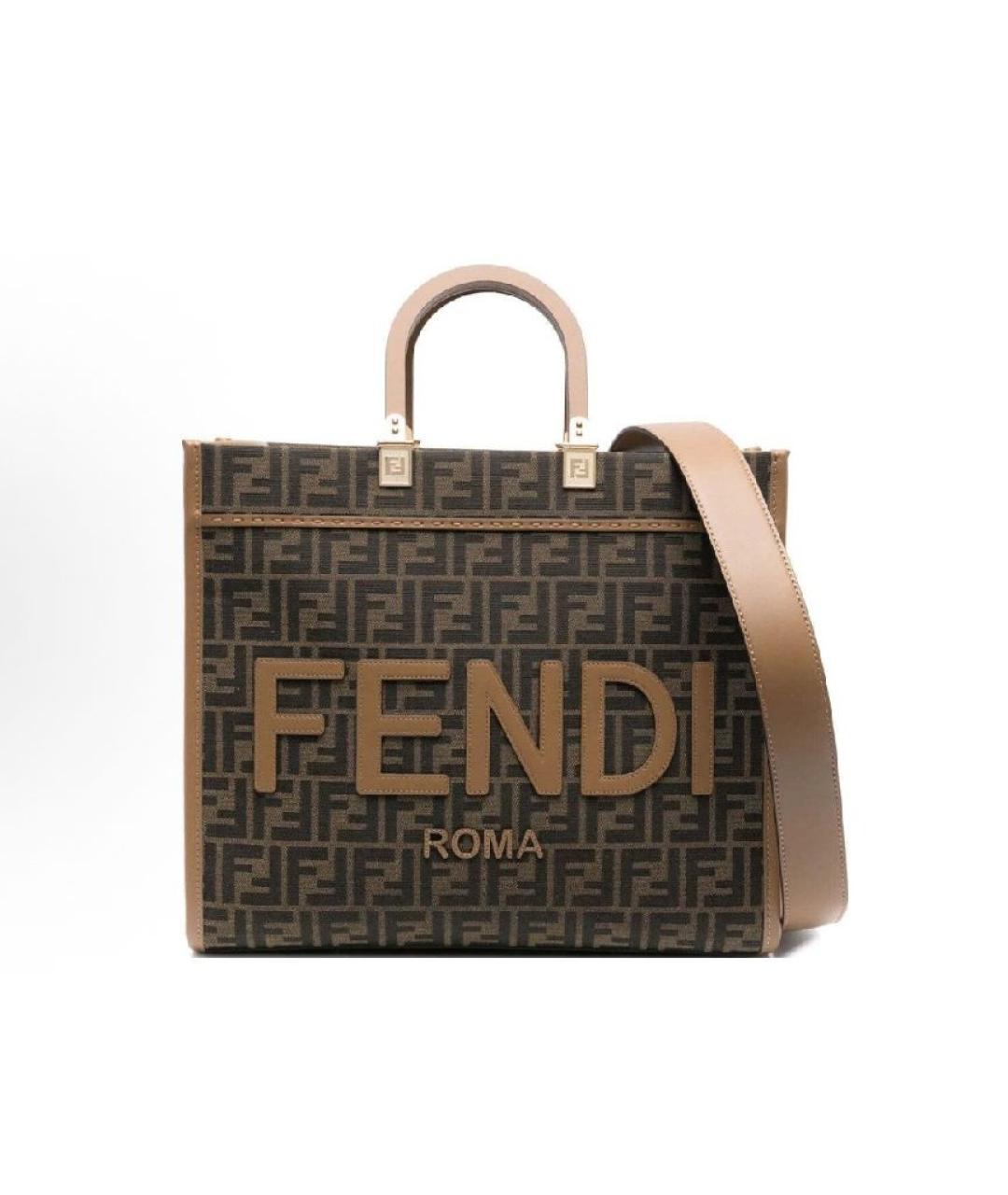 FENDI Кожаная сумка тоут, фото 6