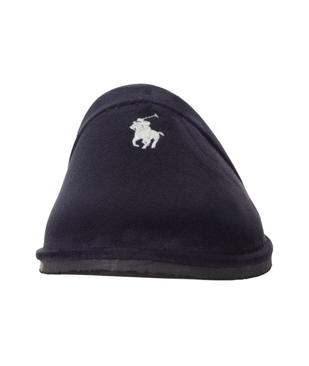 POLO RALPH LAUREN Темно-синие текстильные мюли, фото 6