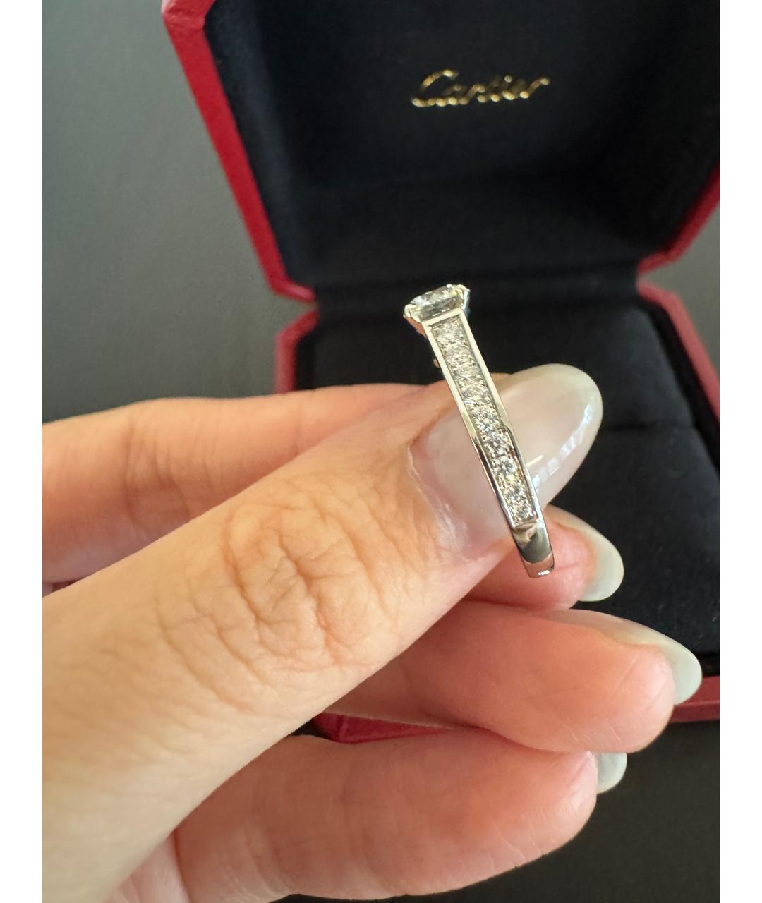 CARTIER Белое платиновое кольцо, фото 5