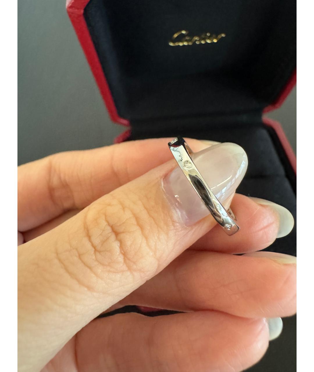 CARTIER Белое платиновое кольцо, фото 6