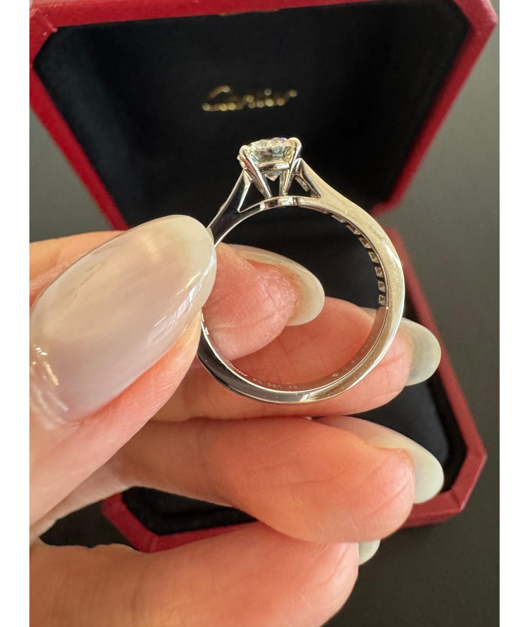CARTIER Белое платиновое кольцо, фото 4