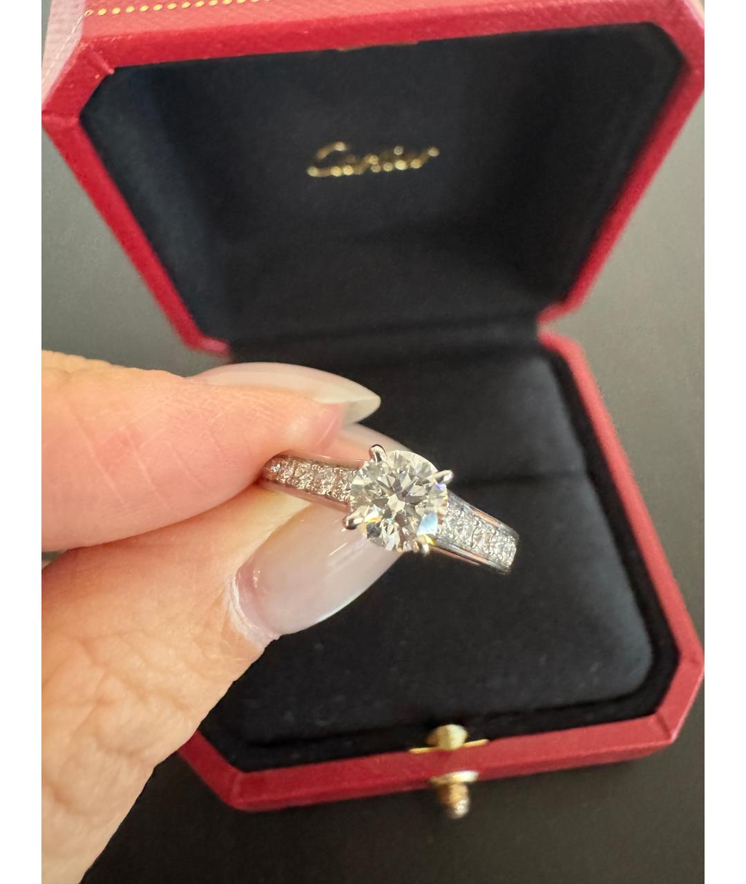 CARTIER Белое платиновое кольцо, фото 3