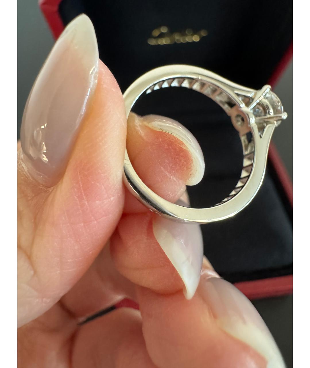 CARTIER Белое платиновое кольцо, фото 7