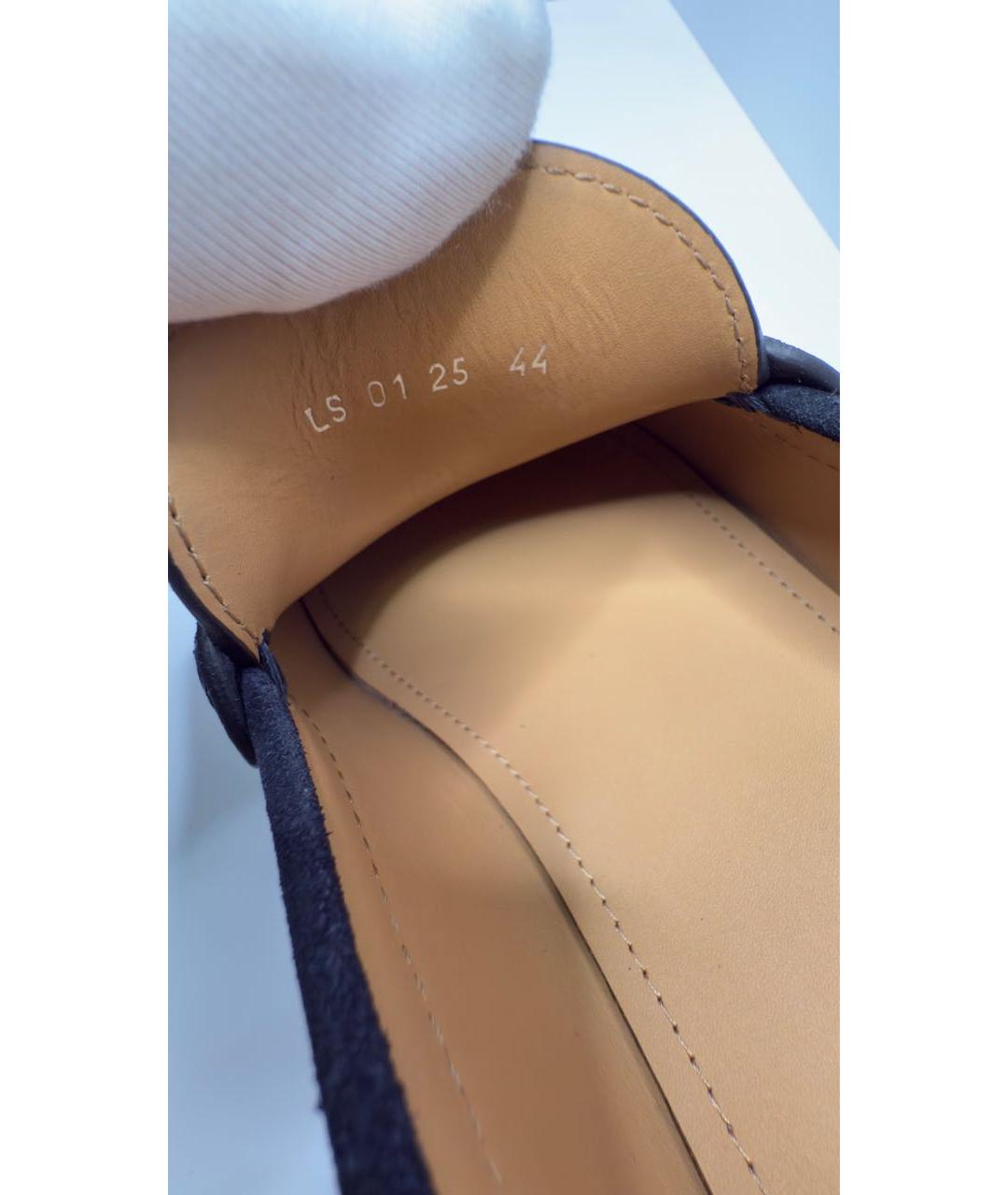 CHRISTIAN DIOR Темно-синие замшевые лоферы, фото 5