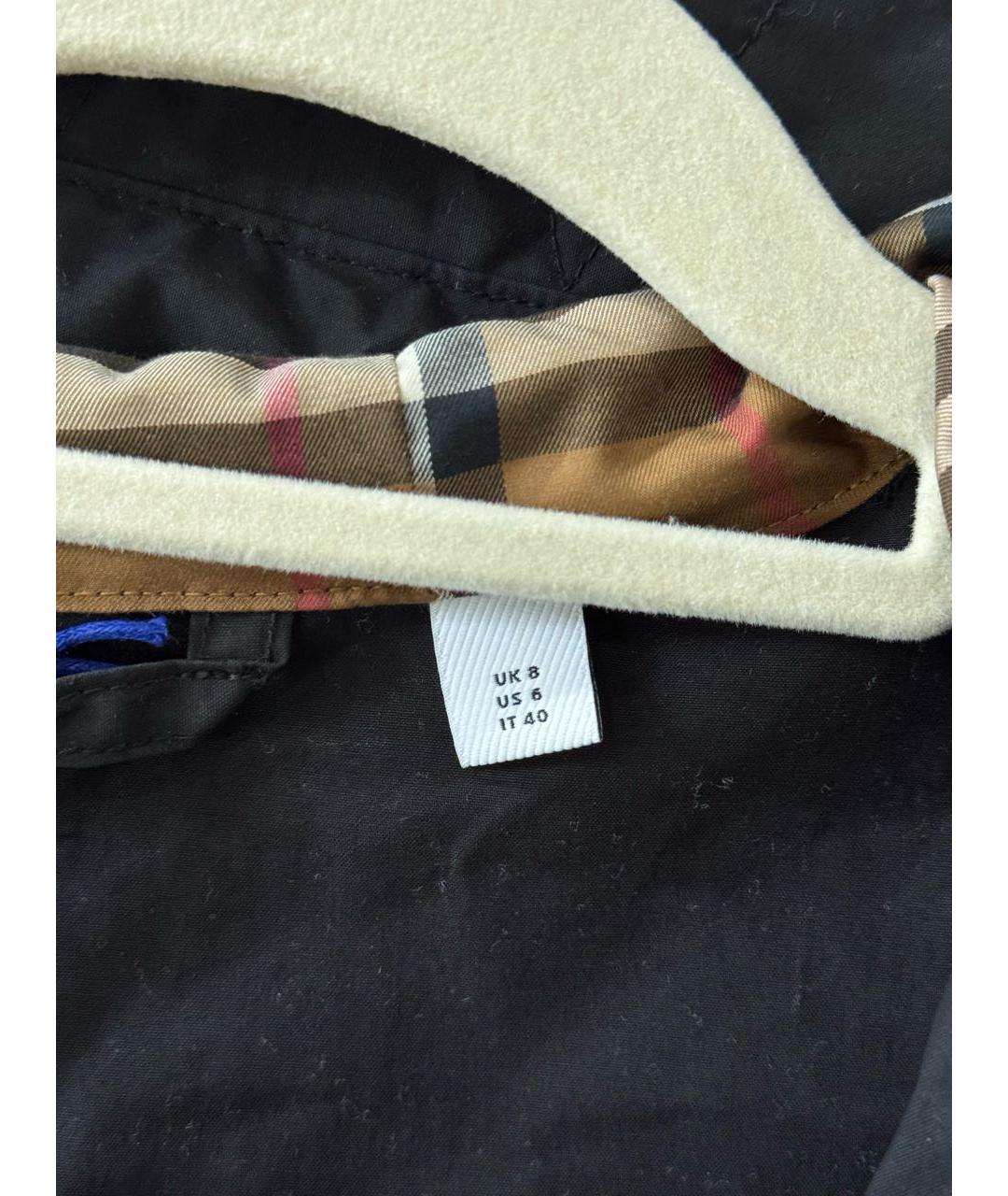 BURBERRY Черная хлопковая куртка, фото 3