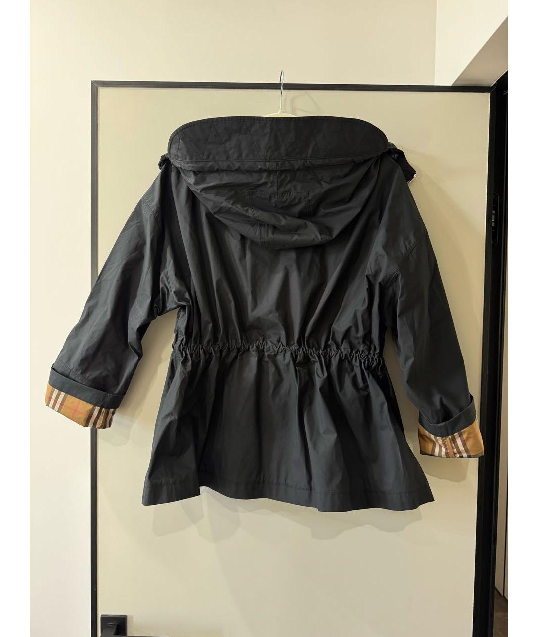 BURBERRY Черная хлопковая куртка, фото 2