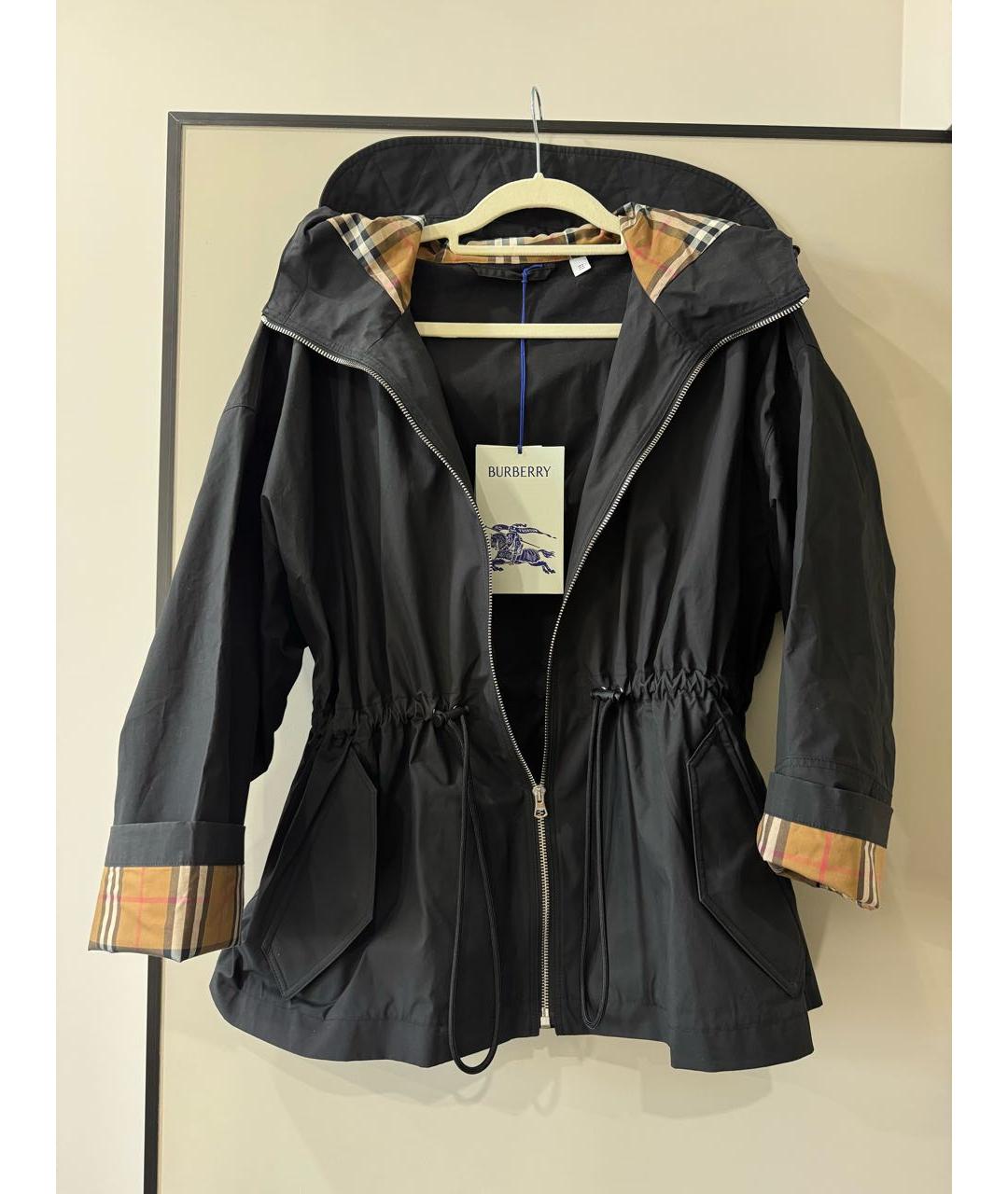 BURBERRY Черная хлопковая куртка, фото 8