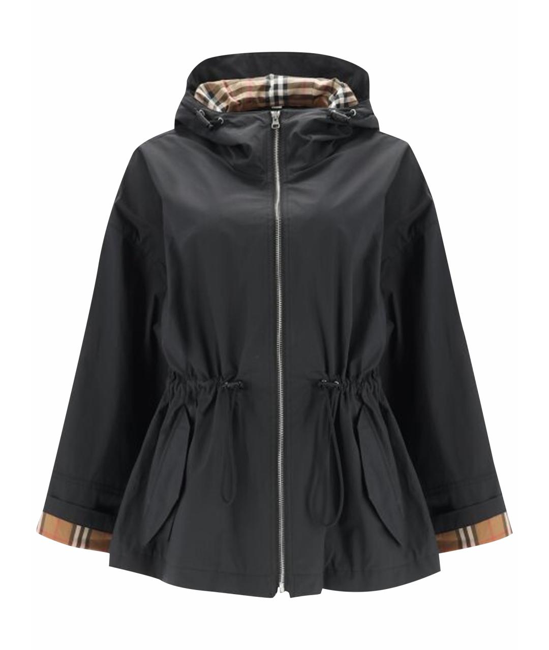BURBERRY Черная хлопковая куртка, фото 1