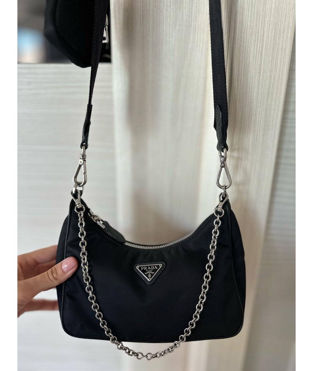 PRADA Черная сумка через плечо, фото 4