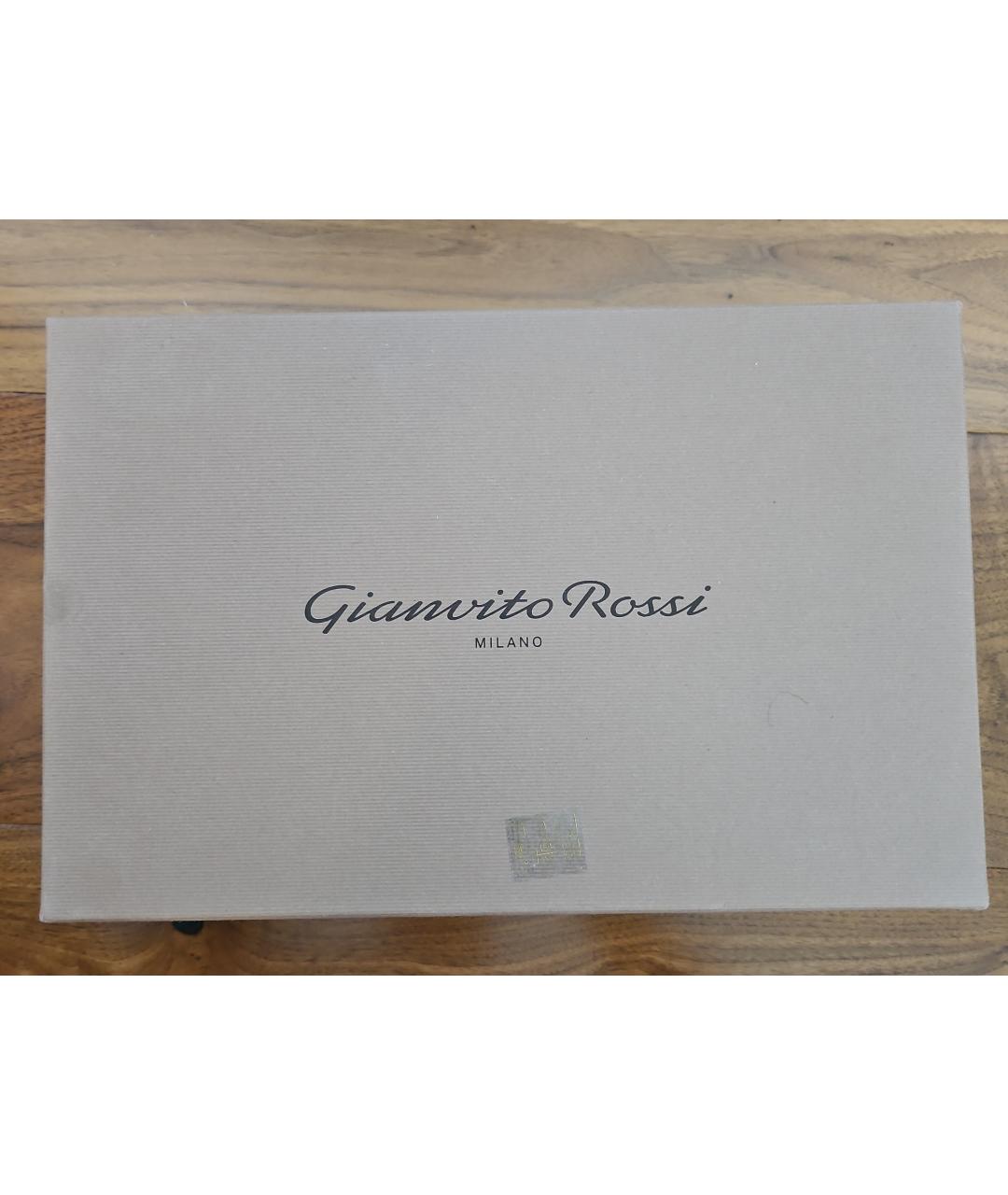 GIANVITO ROSSI Голубые текстильные туфли, фото 9
