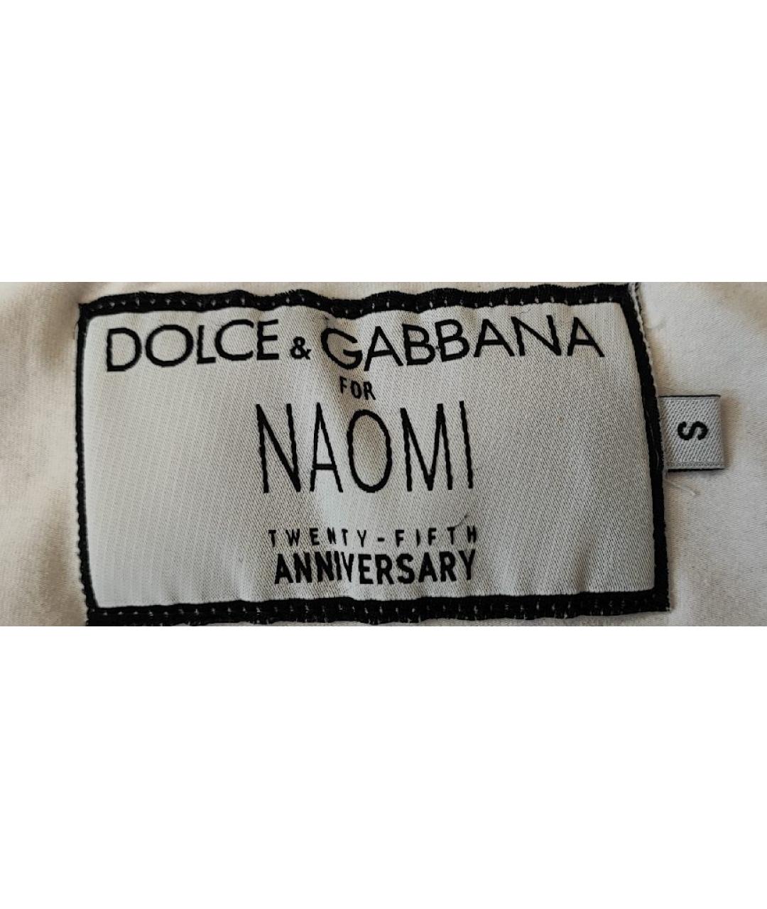 DOLCE&GABBANA Белая хлопковая футболка, фото 4