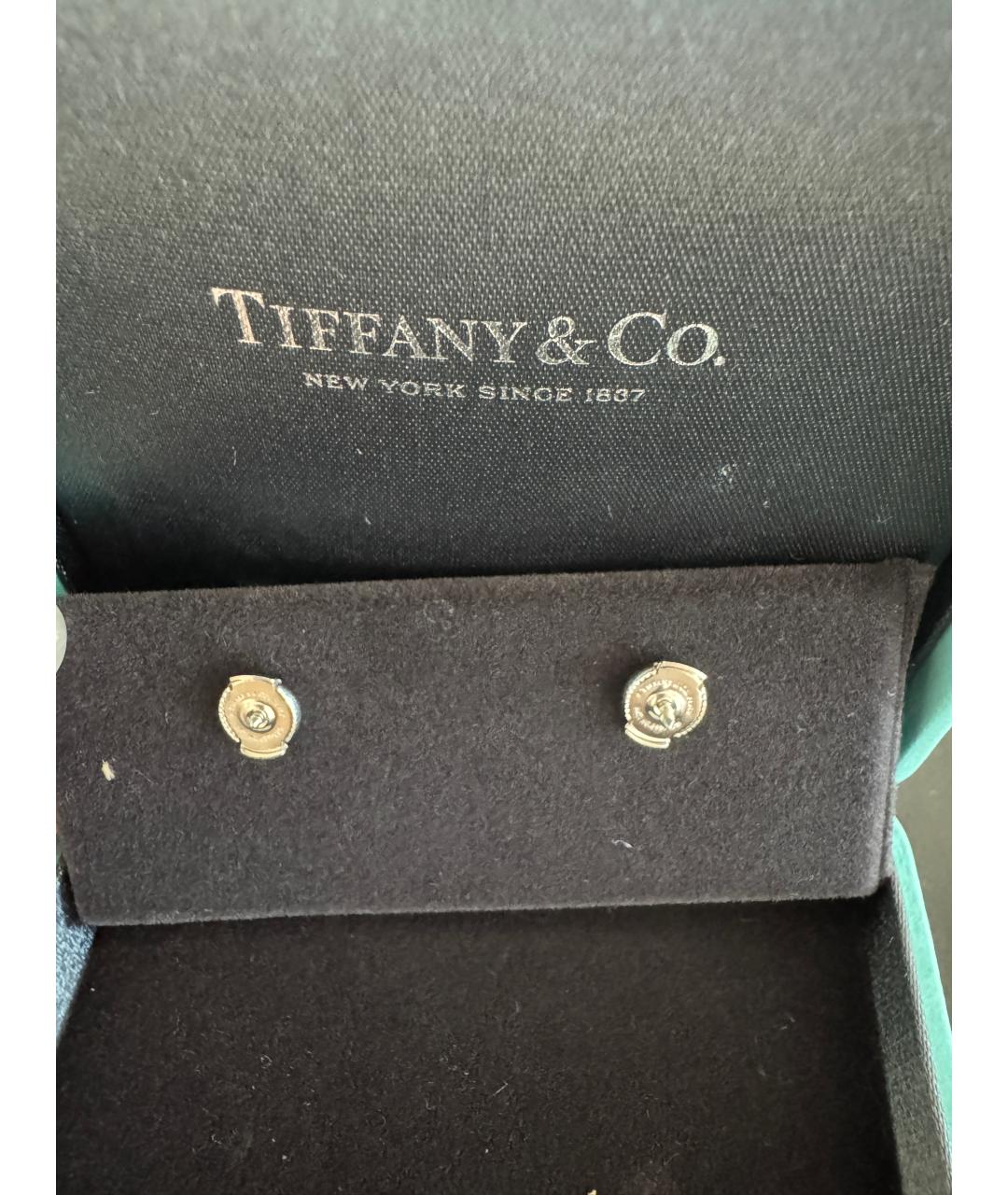 TIFFANY&CO Белые платиновые серьги, фото 6
