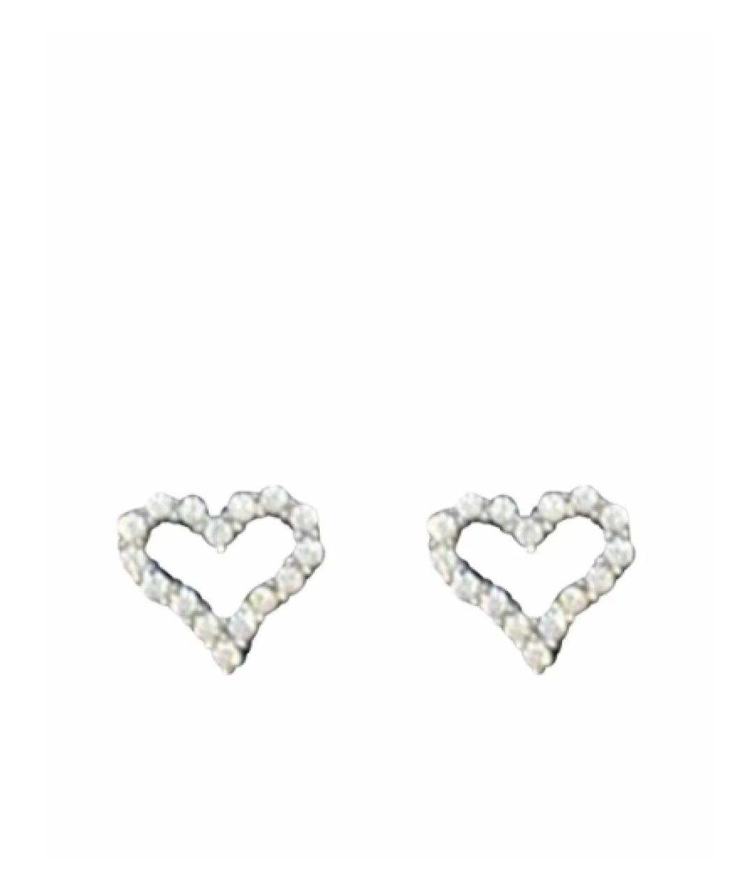 TIFFANY&CO Белые платиновые серьги, фото 1