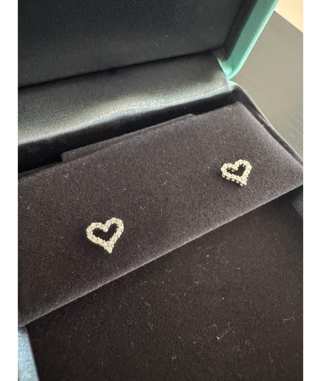 TIFFANY&CO Белые платиновые серьги, фото 7
