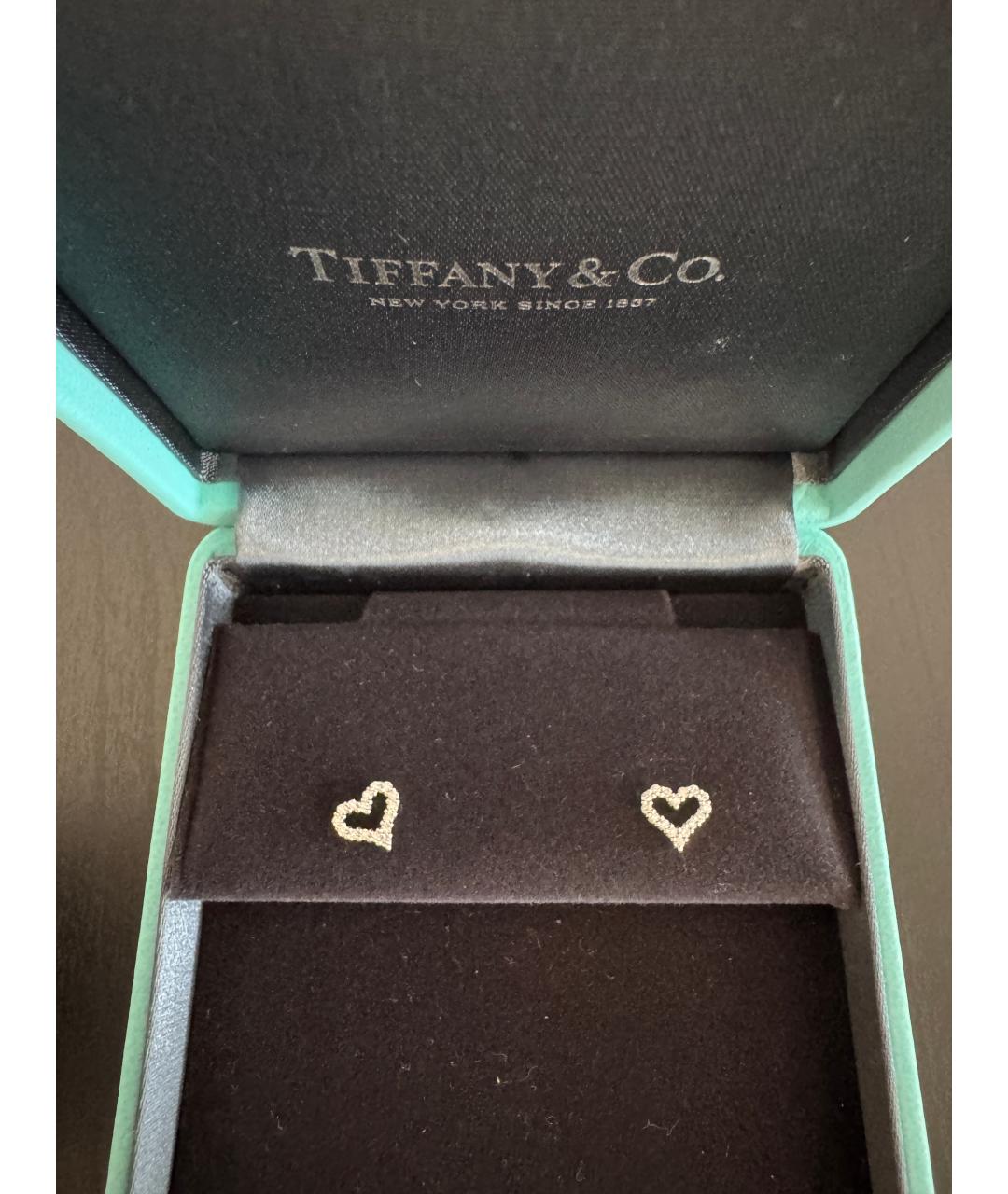 TIFFANY&CO Белые платиновые серьги, фото 3