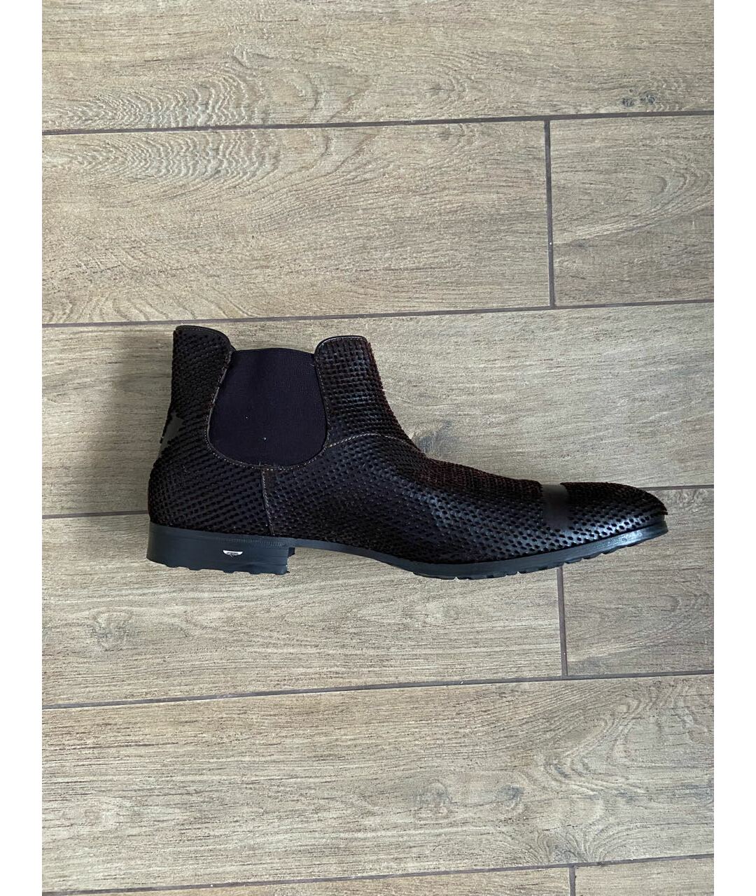ALBERTO GUARDIANI Коричневые кожаные высокие ботинки, фото 9