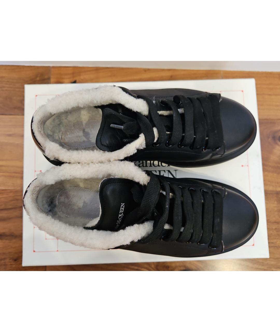 ALEXANDER MCQUEEN Черные кожаные кеды, фото 3